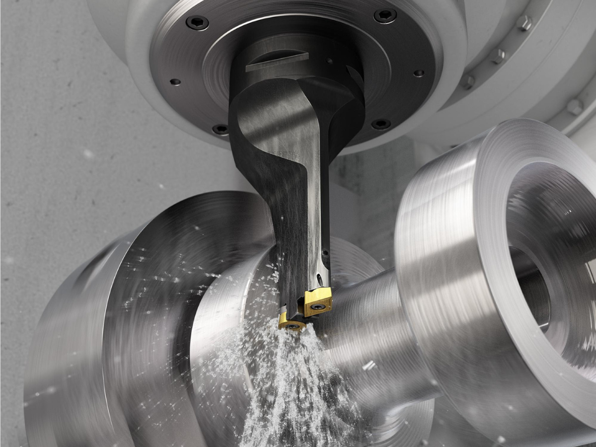 Y-axis turning is a 3-axis simultaneous turning method in which the tool rotates around its own center. 